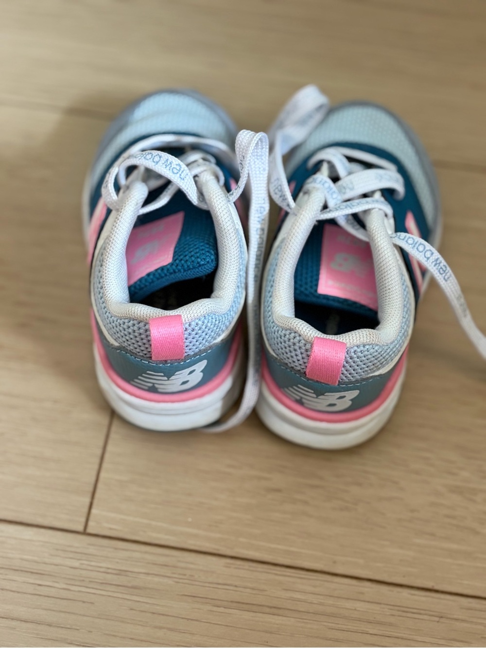 New Balance Toddler Teal, Pink and Gray Athletic Sneakers